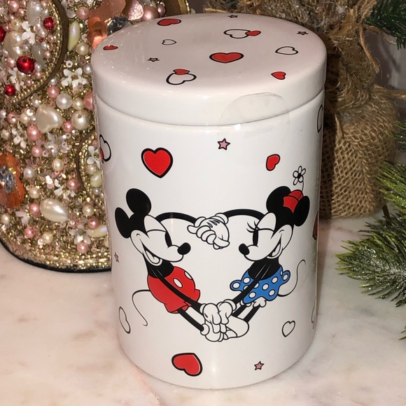 Disney Kitchen Nwt Disney Mickey Minnie Mouse Ceramic Canister Jar